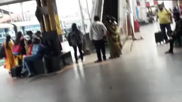 Indian Railway Station In Public Place Video