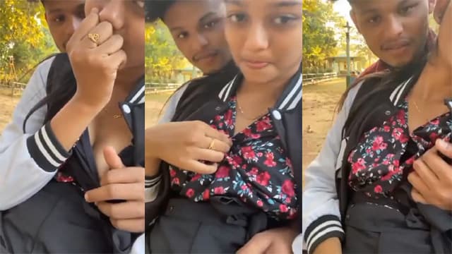 Sweet School Girl – Outdoor Boobs Play BF Creampie