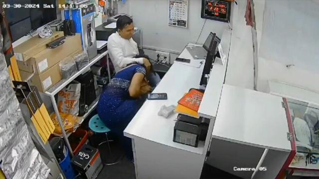 Desi Shop Manager Multiple Wife Sex Caught On CCTV