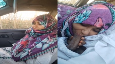 Muslim Girl – Lovely Blowjob On The Car